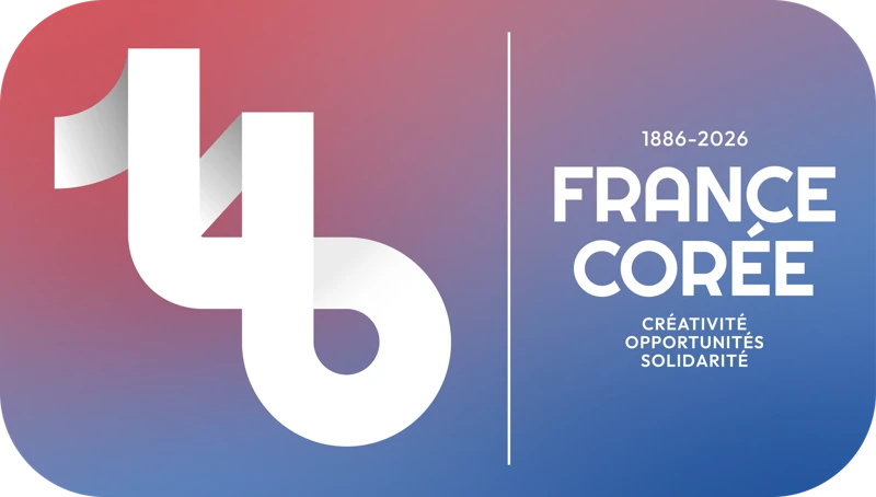 France–Corée 1886–2026 official 140th anniversary emblem